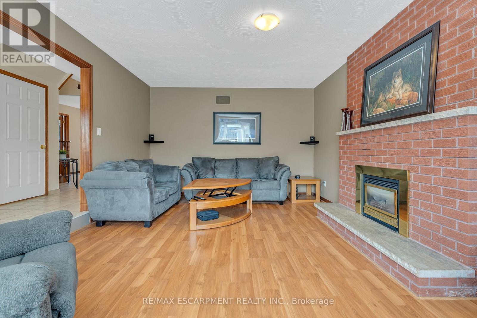 2 Vinehill Drive, Hamilton, ON - Indoor Photo Showing Living Room With Fireplace