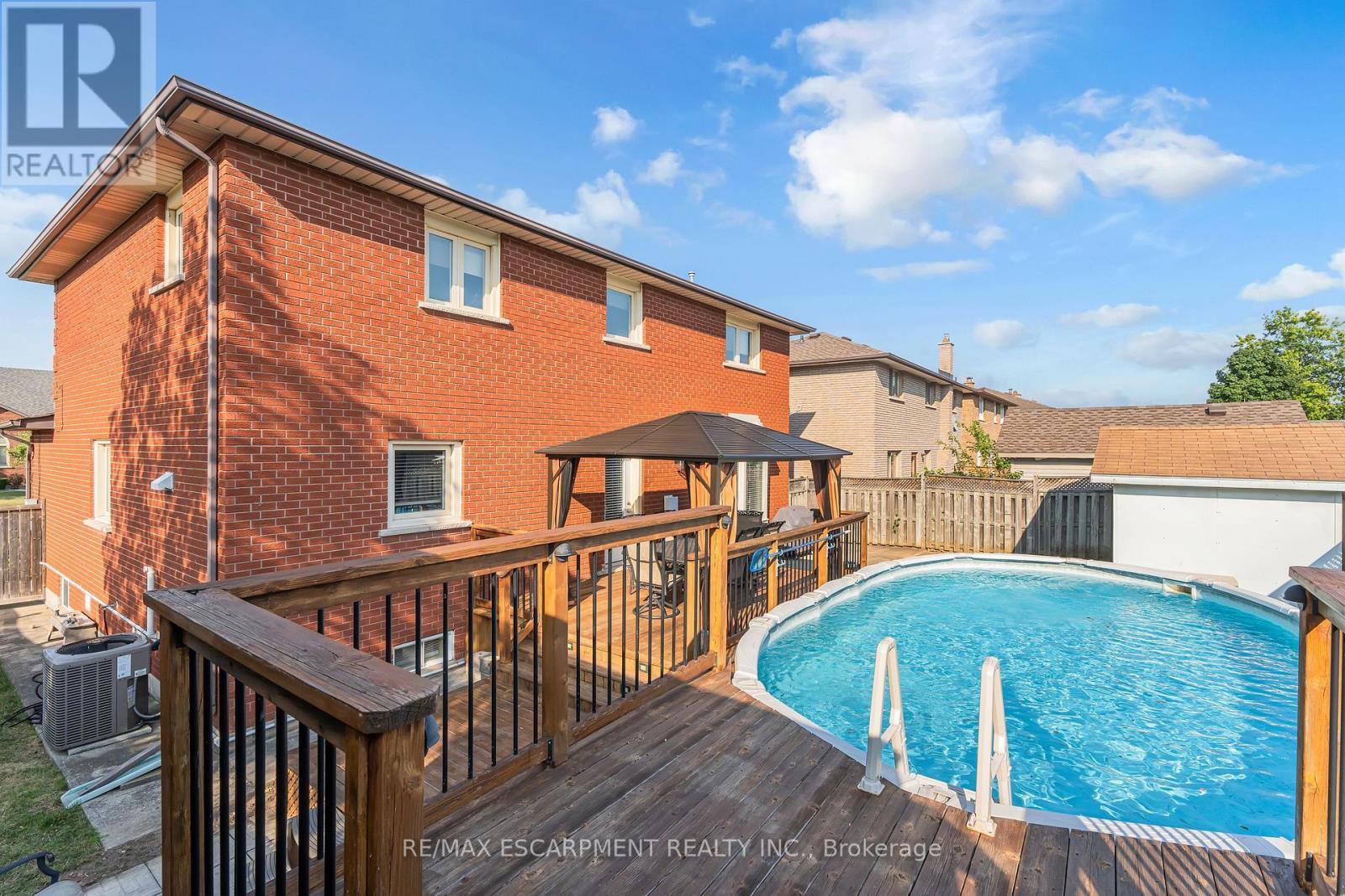 2 Vinehill Drive, Hamilton, ON - Outdoor With Above Ground Pool With Deck Patio Veranda With Exterior