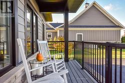 The porch is a perfect spot to enjoy the view! -