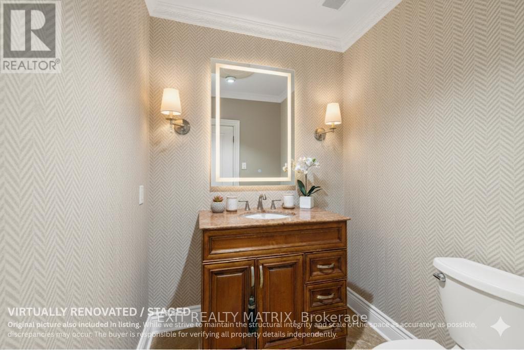 (virtually modified) powder room - 1100 Moffatt Drive, Ottawa, ON - Indoor Photo Showing Bathroom