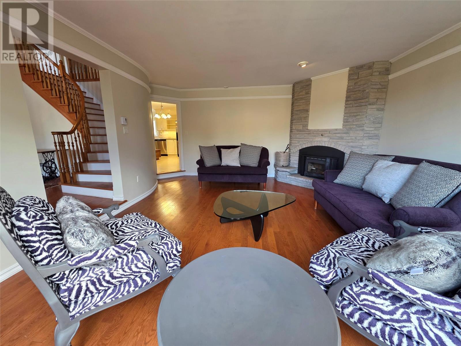 5 Hamilton Place, Corner Brook, NL - Indoor Photo Showing Living Room With Fireplace