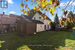 Partially fenced yard -