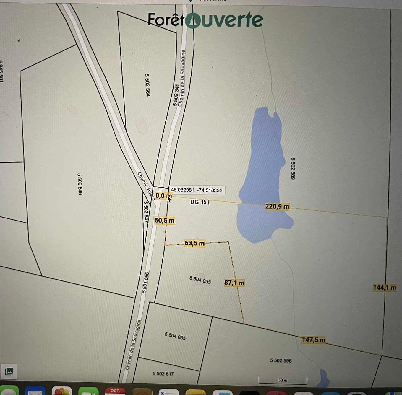 Plan (croquis) - Ch. De La Sauvagine, Mont-Blanc, QC