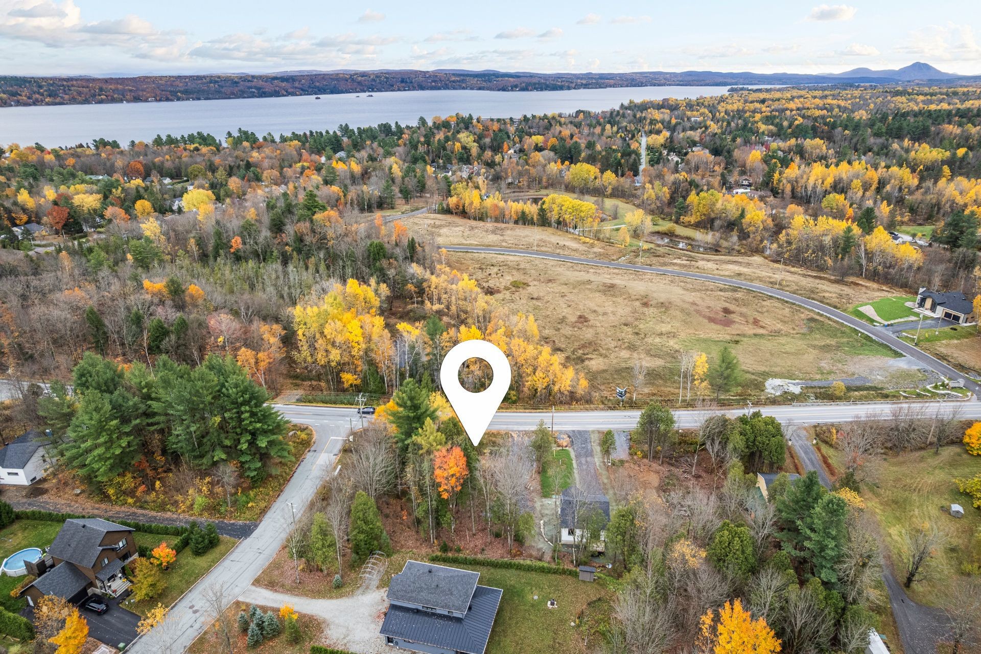 Photo aérienne - Ch. Southière, Magog, QC