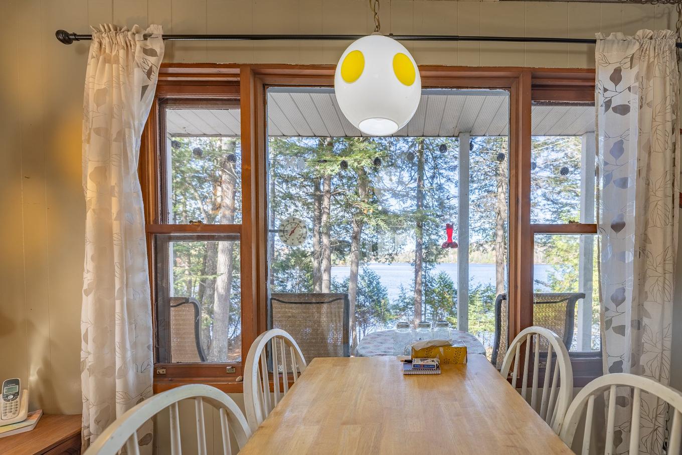 Aerial photo - 105 Ch. Des Geais-Bleus, Nominingue, QC - Indoor Photo Showing Dining Room