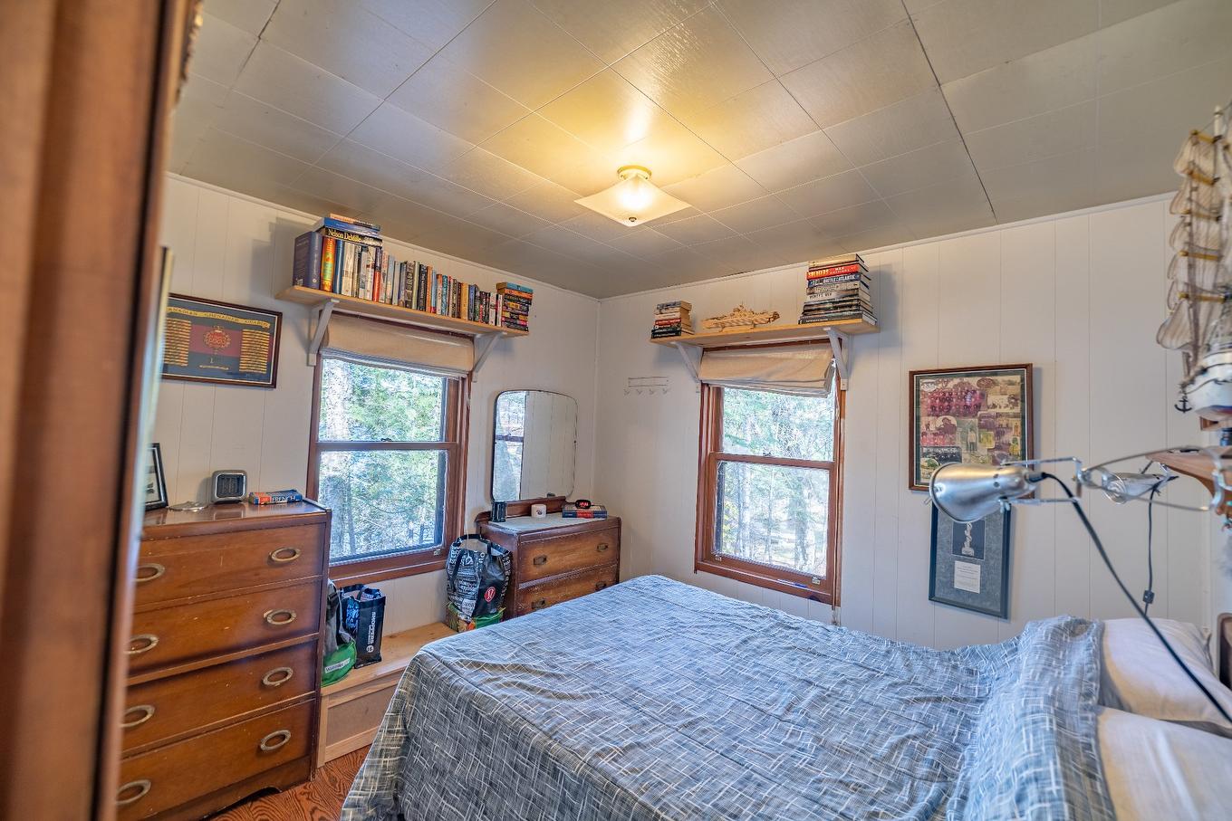 Aerial photo - 105 Ch. Des Geais-Bleus, Nominingue, QC - Indoor Photo Showing Bedroom