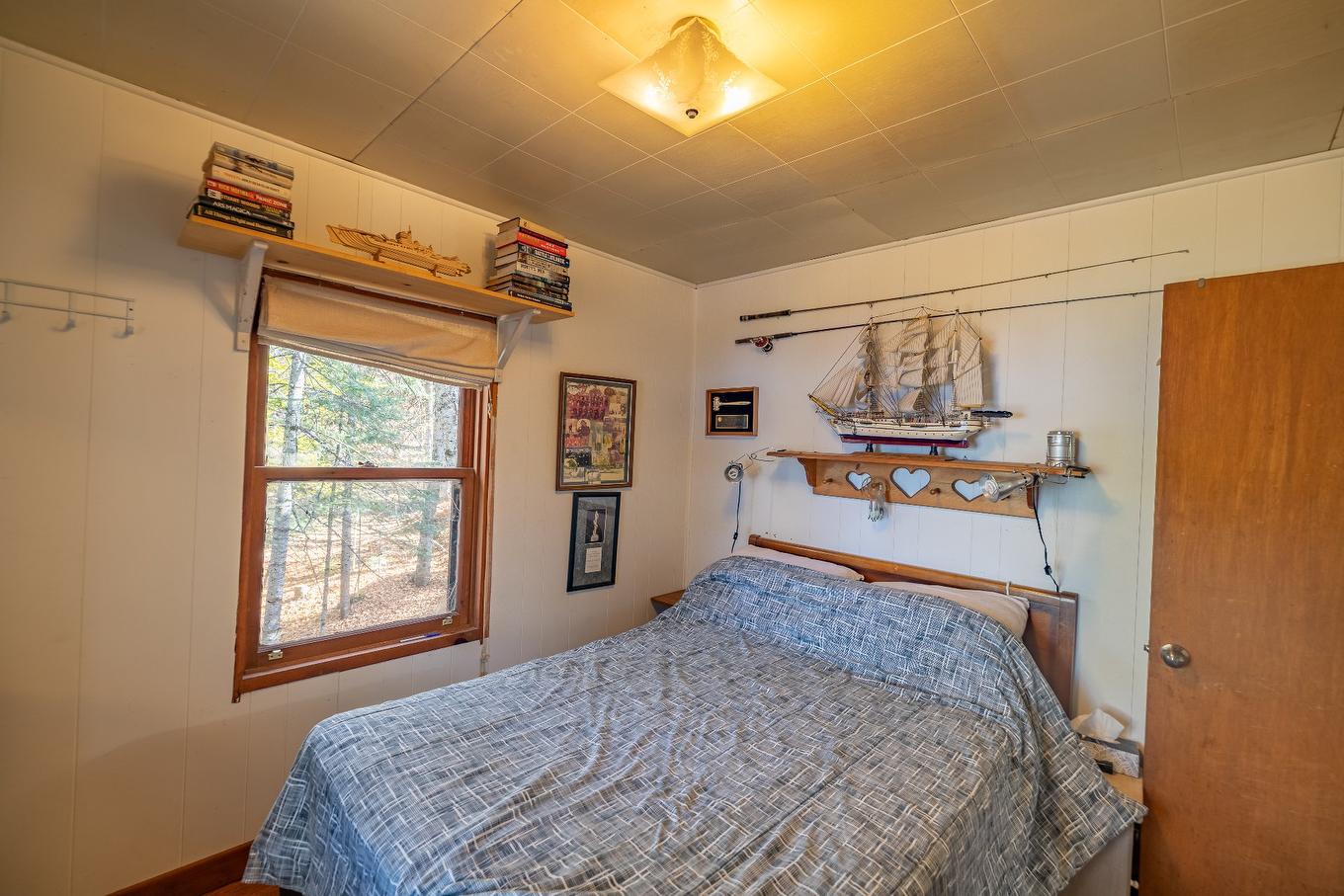 Aerial photo - 105 Ch. Des Geais-Bleus, Nominingue, QC - Indoor Photo Showing Bedroom