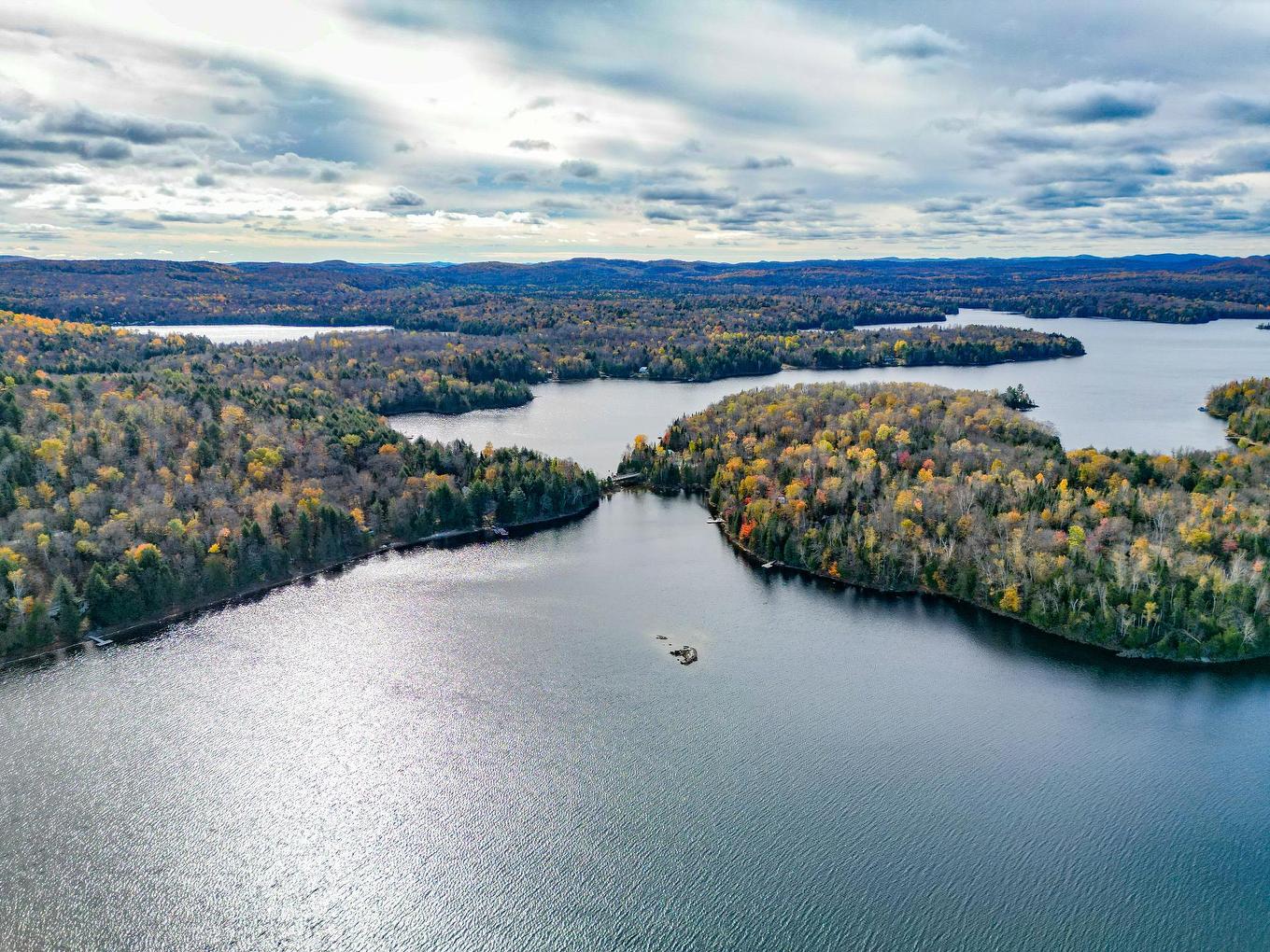 Aerial photo - 105 Ch. Des Geais-Bleus, Nominingue, QC - Outdoor With Body Of Water With View