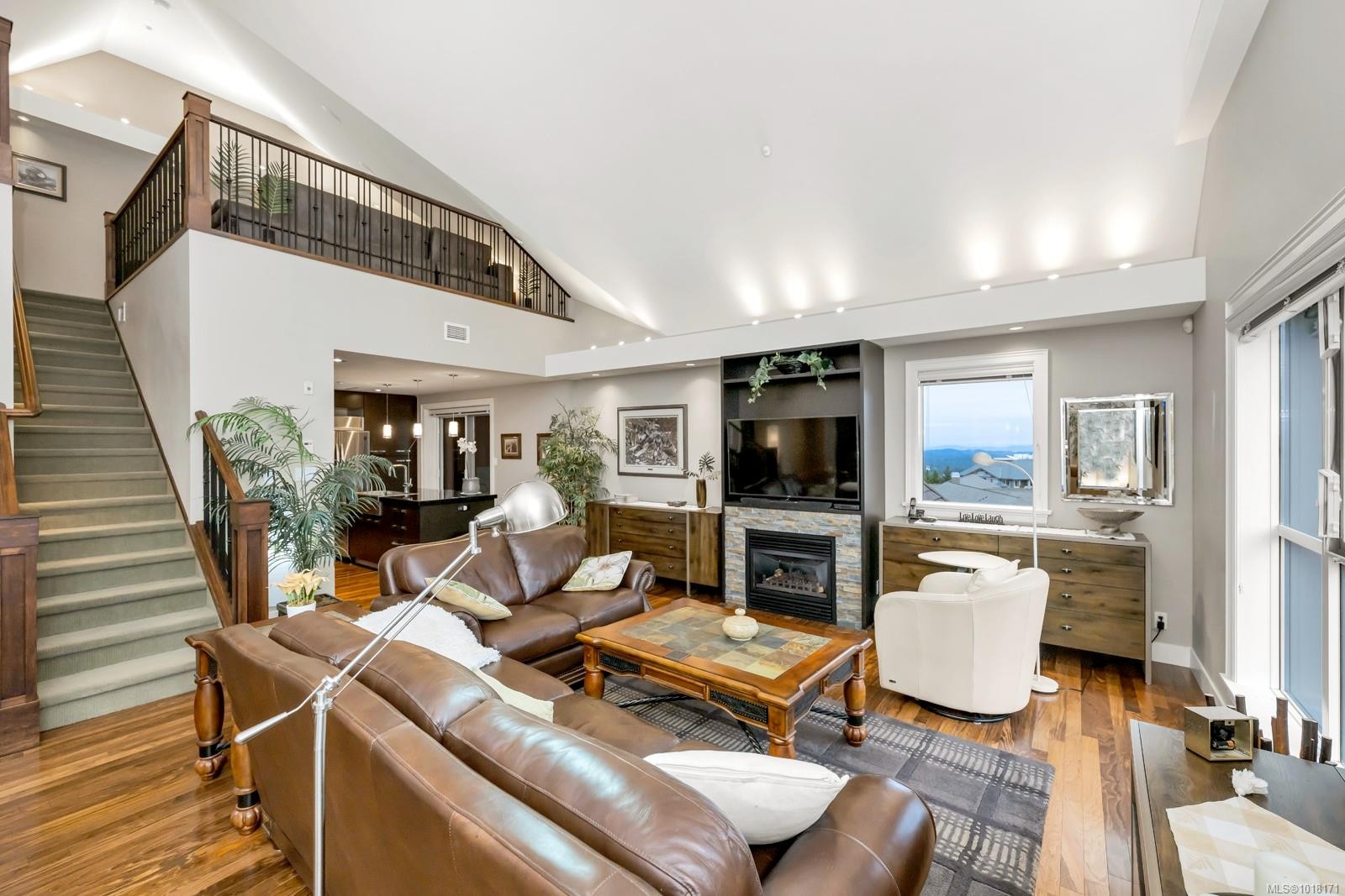 802-1400 Lynburne Pl, Langford, BC - Indoor Photo Showing Living Room With Fireplace