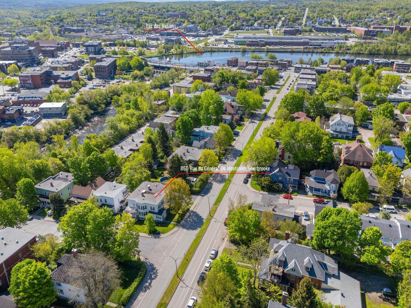 Photo aérienne - 860 Rue Du Général-De Montcalm, Sherbrooke (Les Nations), QC - Outdoor With View
