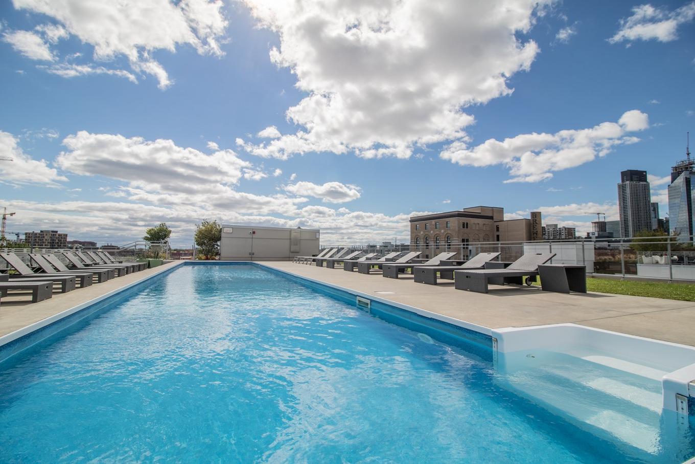 Pool - 309-1010 Rue William, Montréal (Le Sud-Ouest), QC - Outdoor With In Ground Pool With View