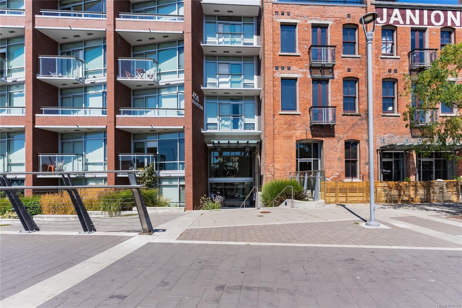 211-456 Pandora Ave, Victoria, BC - Outdoor With Balcony With Facade