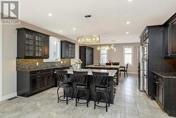 Kitchen View Showing Two-Tone Quartz Counter Tops -