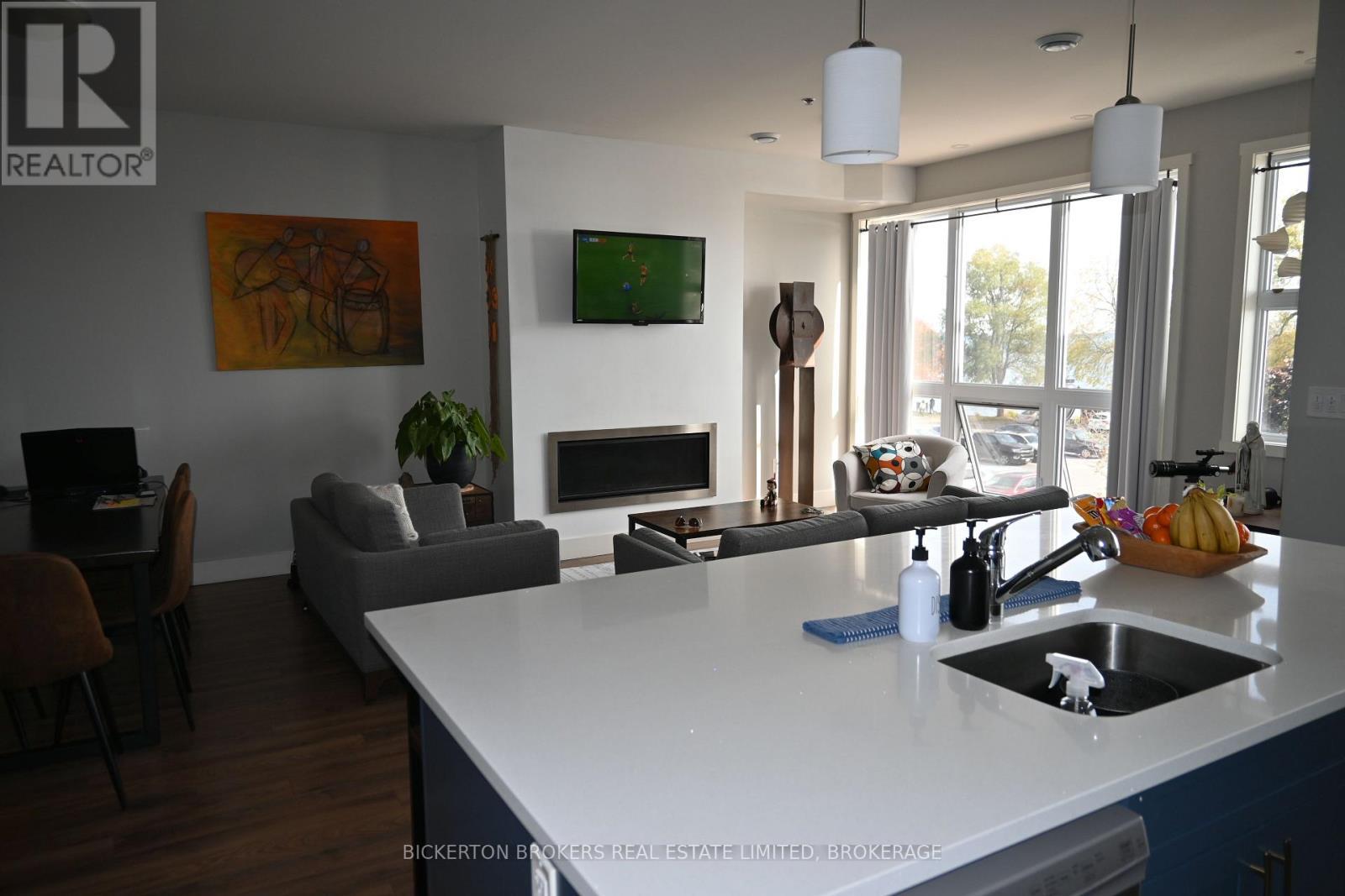 207 - 130 Water Street, Gananoque, ON - Indoor With Fireplace