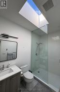 Primary ensuite with skylight and heated floors -