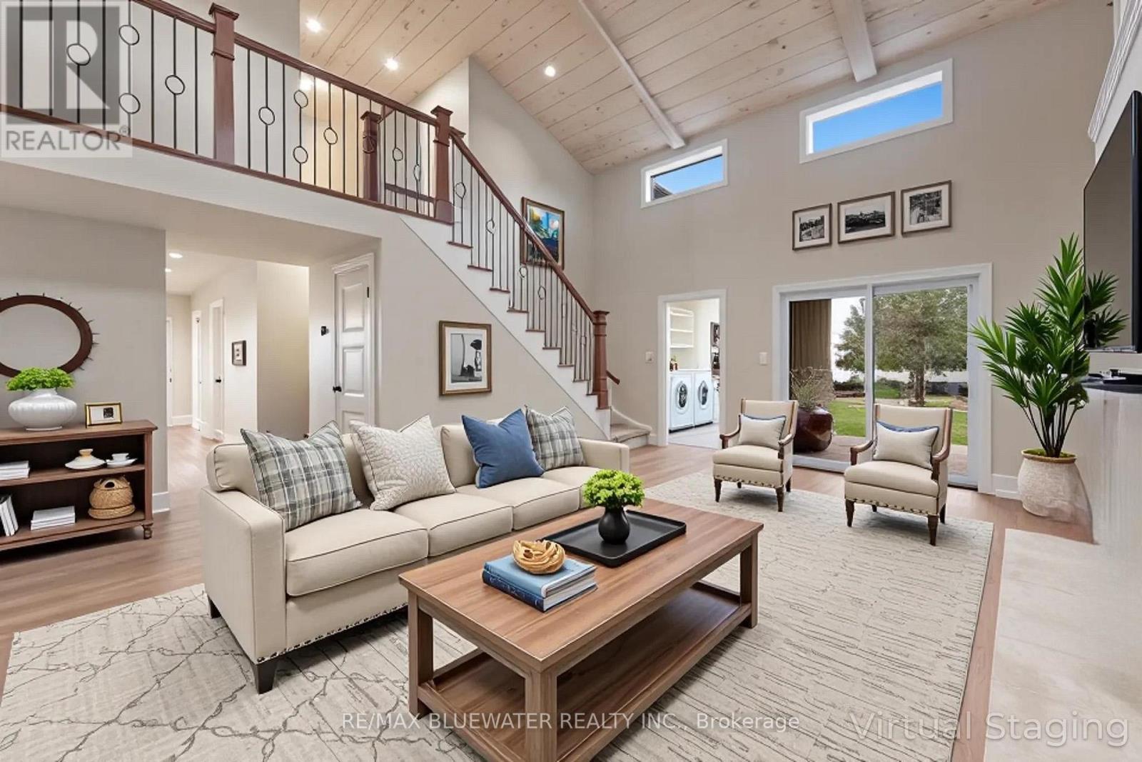 Great Room (AI Generated Furniture) - 75184 Goshen Line, Bluewater (Stanley), ON - Indoor Photo Showing Living Room