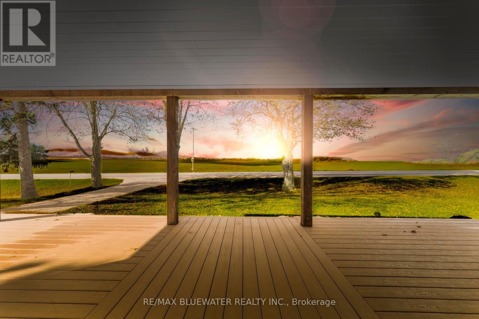 Covered Front Porch Views - 75184 Goshen Line, Bluewater (Stanley), ON - With View