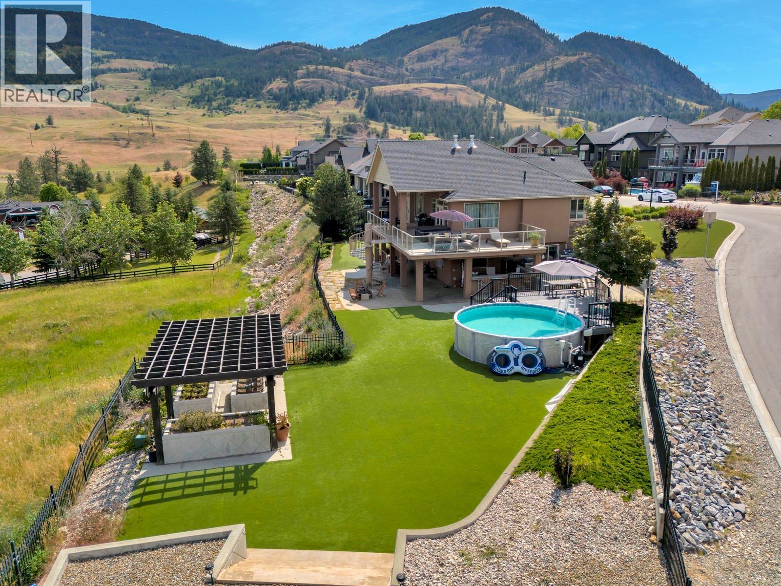 1830 Birkdale Avenue, Kelowna, BC - Outdoor With Above Ground Pool With View