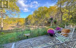 View from verandah looking east over field -