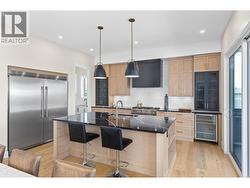 Designer kitchen with large island. -