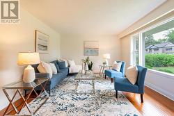 Bright living room with picture window -