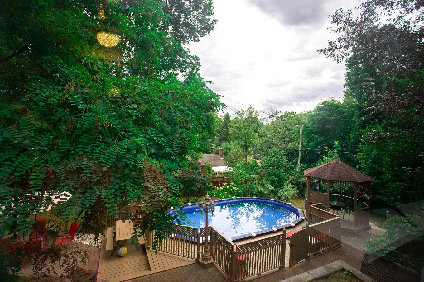 Garden - 913 Rue Guy, Saint-Jérôme, QC - Outdoor With Above Ground Pool