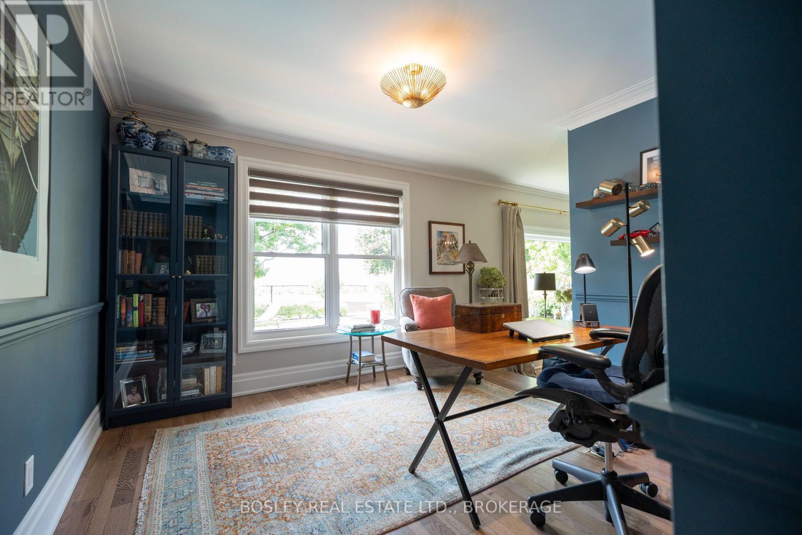 VIEWS OF POOL / VINEYARD - 14796 Niagara River Parkway, Niagara-On-The-Lake (Rural), ON - Indoor Photo Showing Office