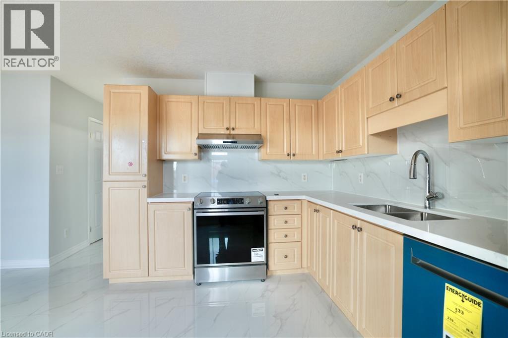 619 Wild Ginger Avenue Unit# A3 Upunit, Waterloo, ON - Indoor Photo Showing Kitchen With Double Sink