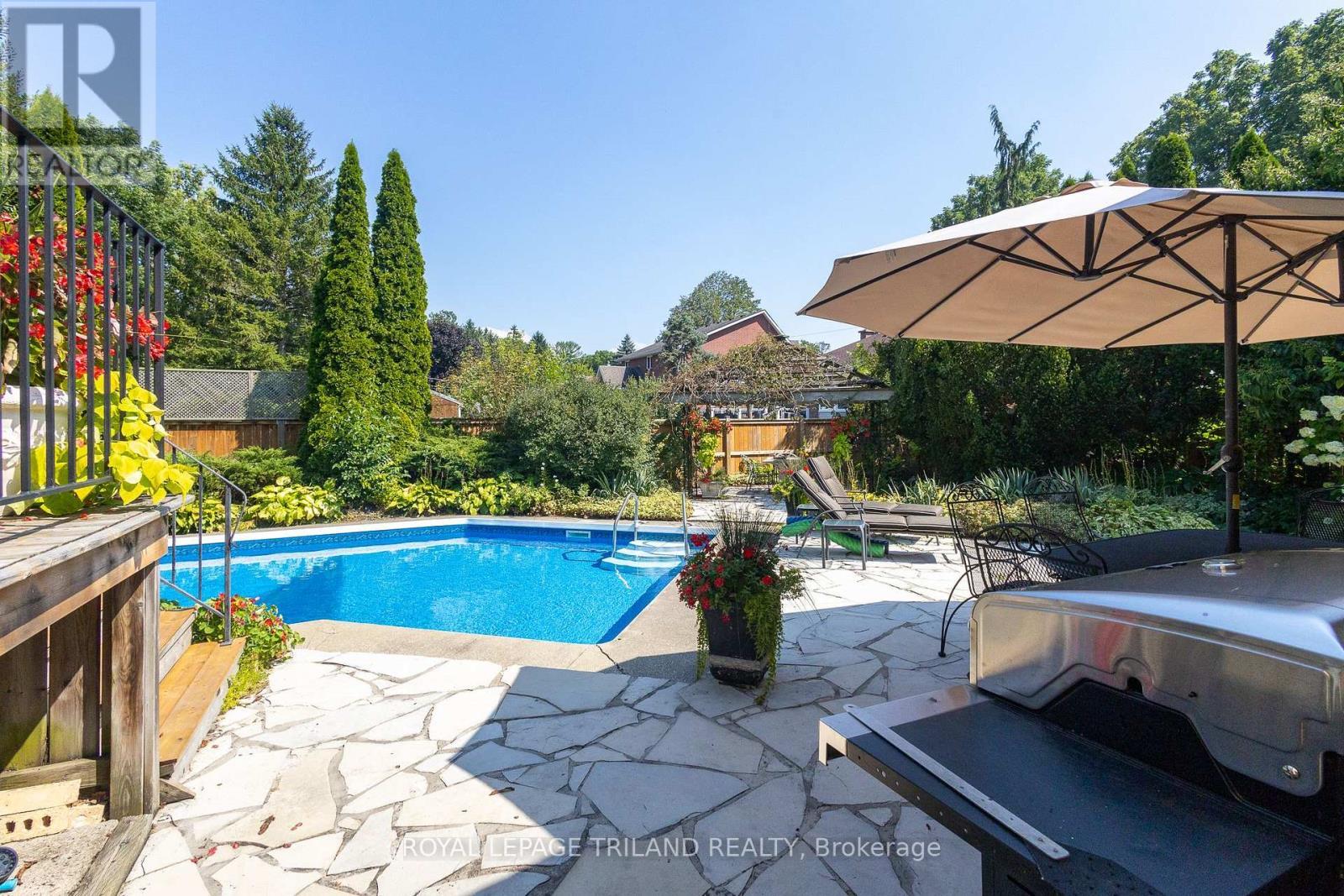 264 George Street, North Middlesex (Parkhill), ON - Outdoor With In Ground Pool With Deck Patio Veranda With Backyard