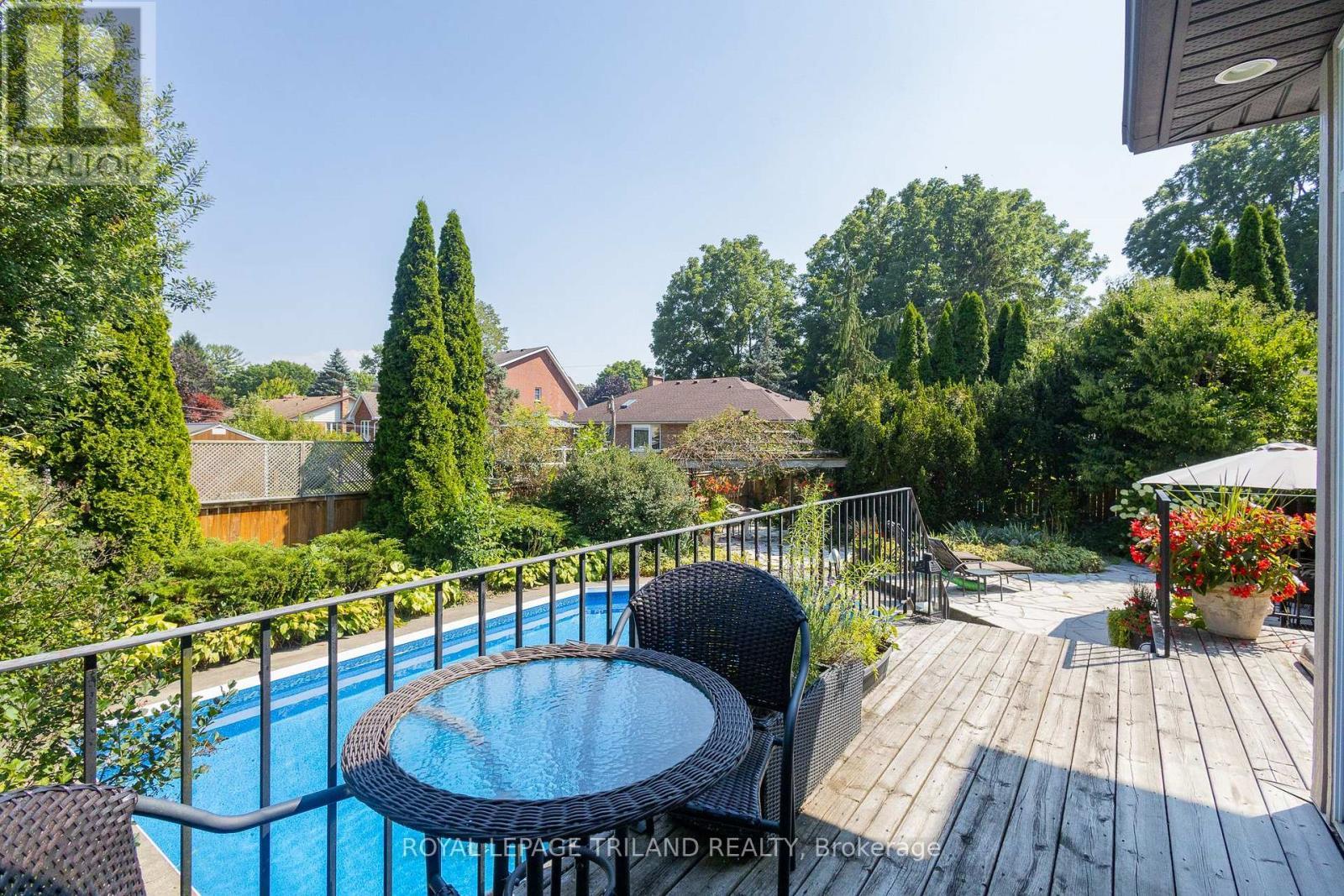 264 George Street, North Middlesex (Parkhill), ON - Outdoor With In Ground Pool With Deck Patio Veranda With Backyard