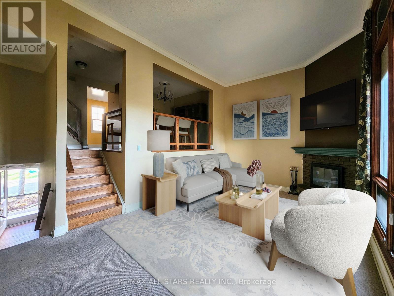 6 Hepworth Way, Markham, ON - Indoor Photo Showing Other Room With Fireplace