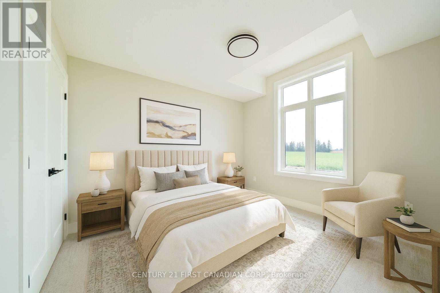 Virtually Staged - 105 Sheldabren Street, North Middlesex (Ailsa Craig), ON - Indoor Photo Showing Bedroom