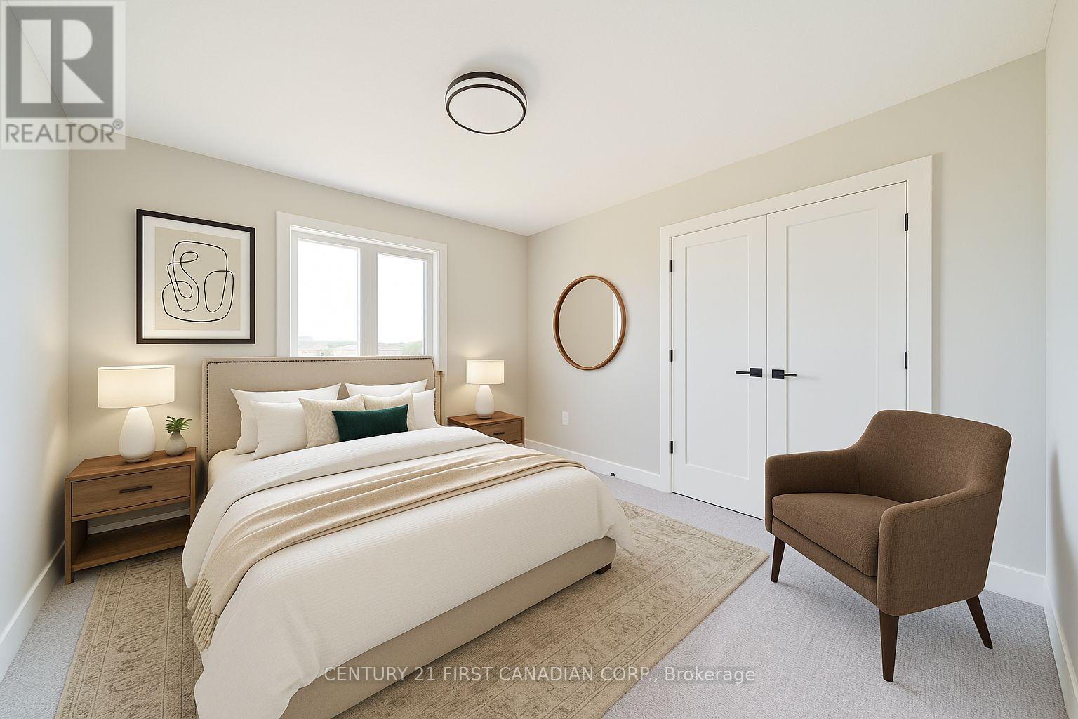 Virtually Staged - 105 Sheldabren Street, North Middlesex (Ailsa Craig), ON - Indoor Photo Showing Bedroom