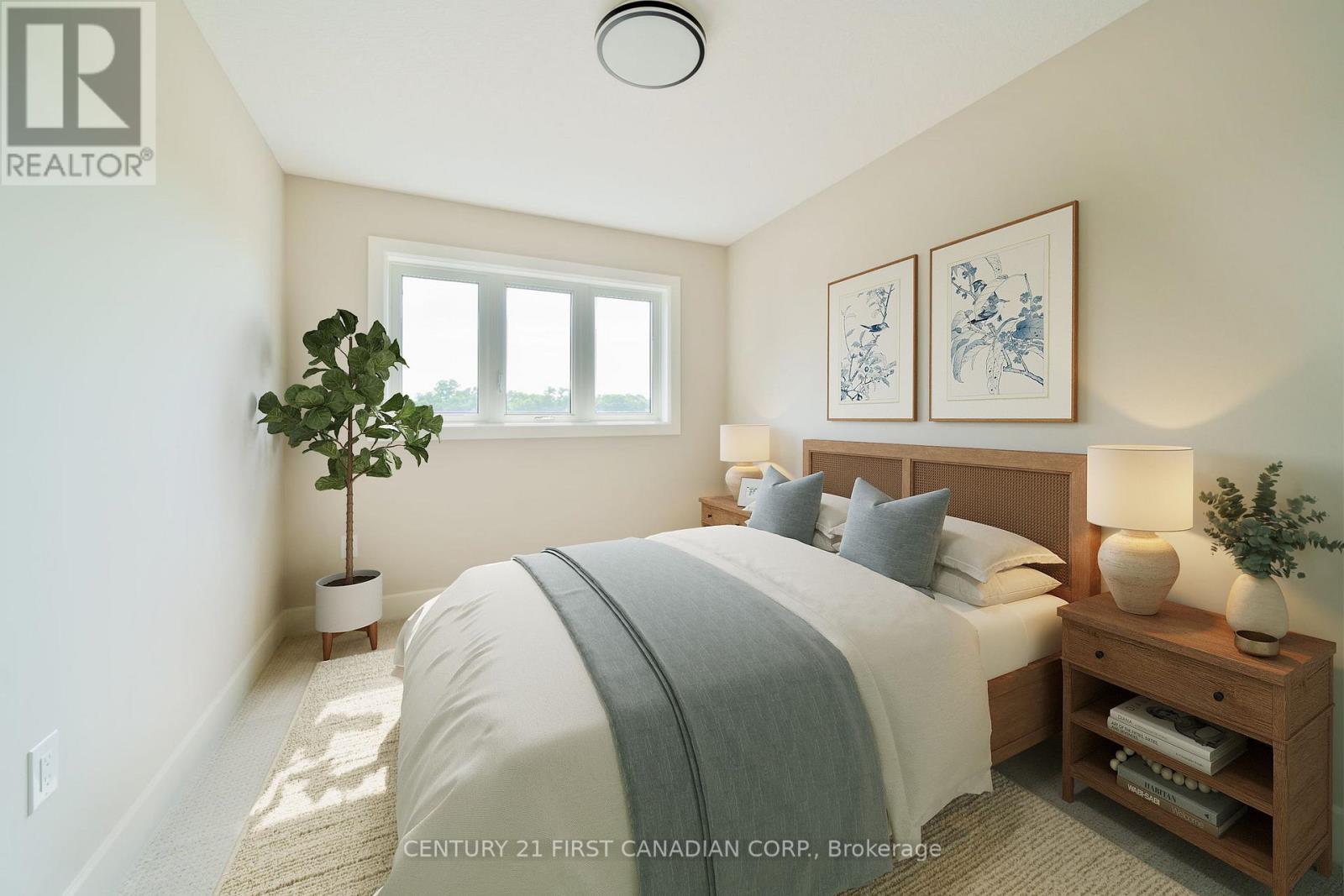 Virtually Staged - 105 Sheldabren Street, North Middlesex (Ailsa Craig), ON - Indoor Photo Showing Bedroom