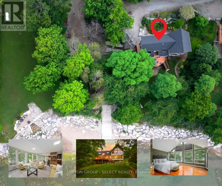 Ariel view of property - 5284 Cliff Road, Lambton Shores (Forest), ON - Outdoor With Body Of Water