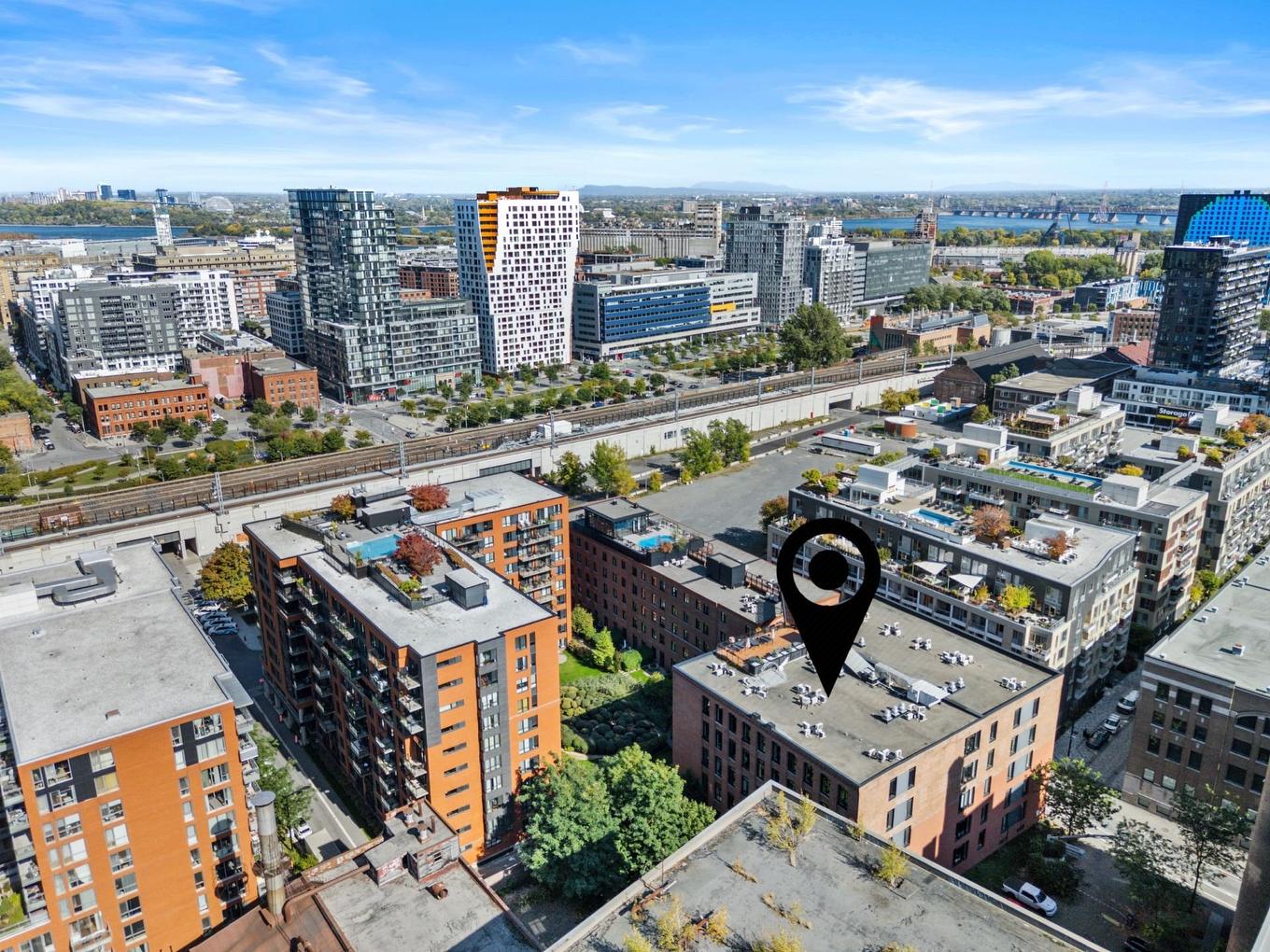 Aerial photo - 104-1015 Rue William, Montréal (Le Sud-Ouest), QC - Outdoor With View