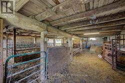 lower level barn is set up for cattle -