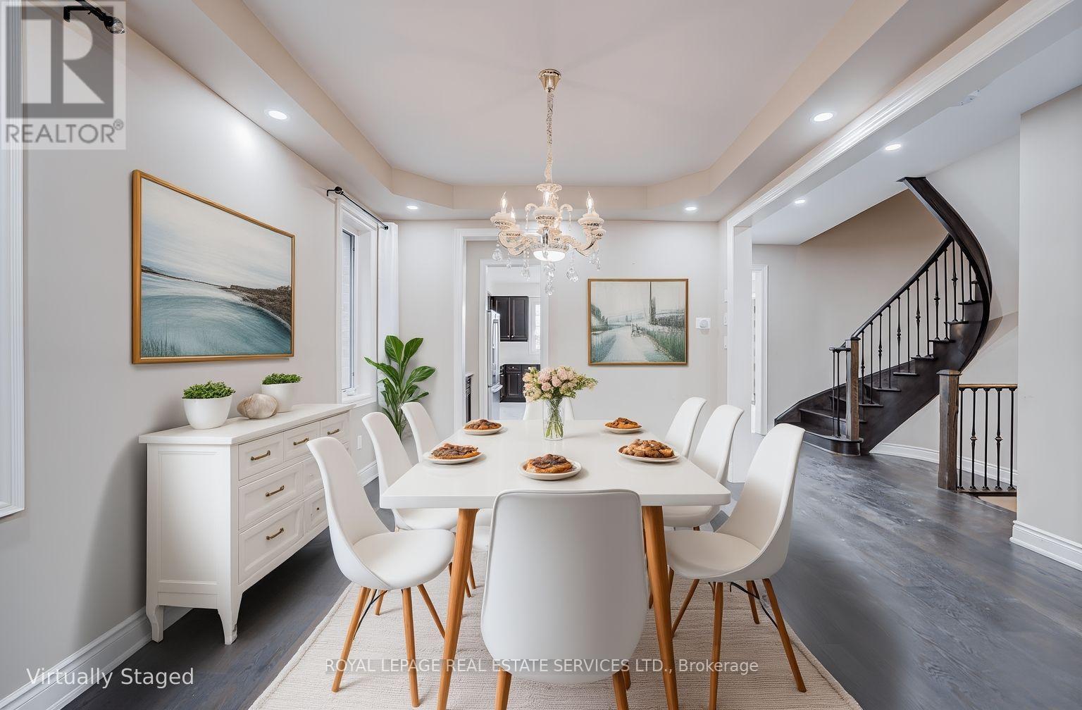 Dining Room (virtual staged) - 69 Card Lumber Crescent, Vaughan, ON - Indoor Photo Showing Dining Room