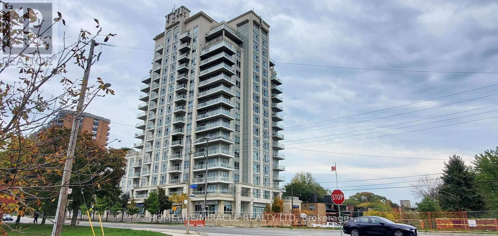 408 - 3865 Lake Shore Boulevard W, Toronto, ON - Outdoor With Balcony With Facade