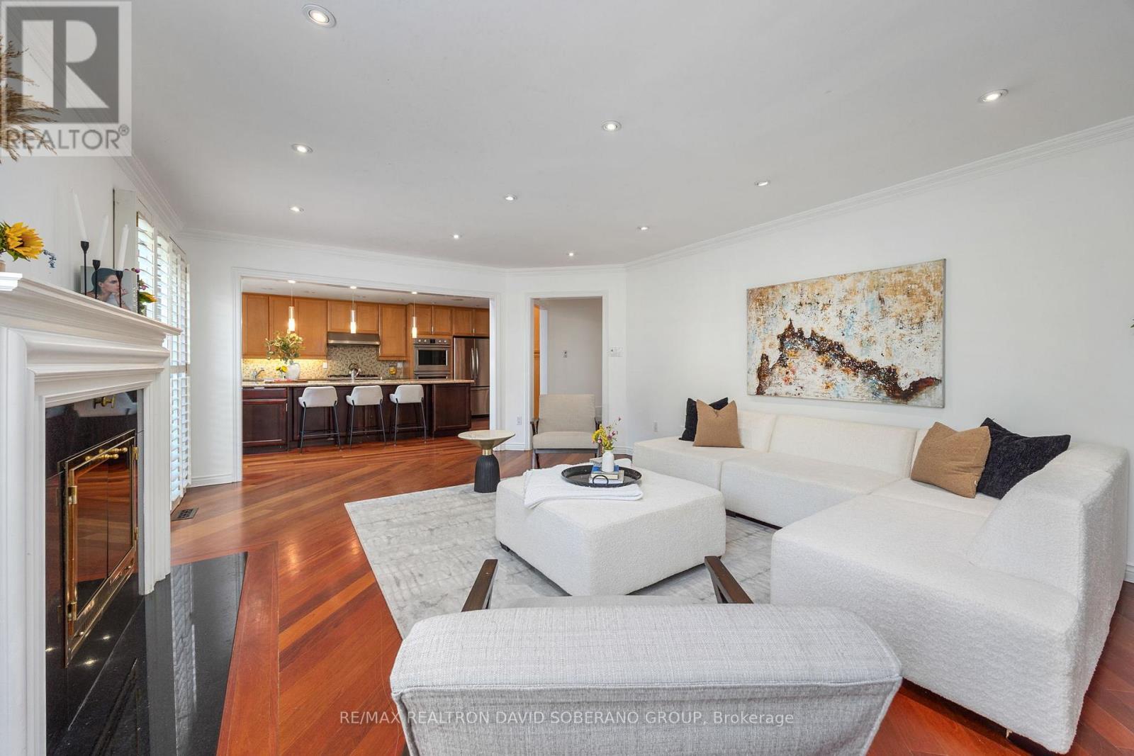 10 Tillingham Keep, Toronto, ON - Indoor Photo Showing Living Room With Fireplace
