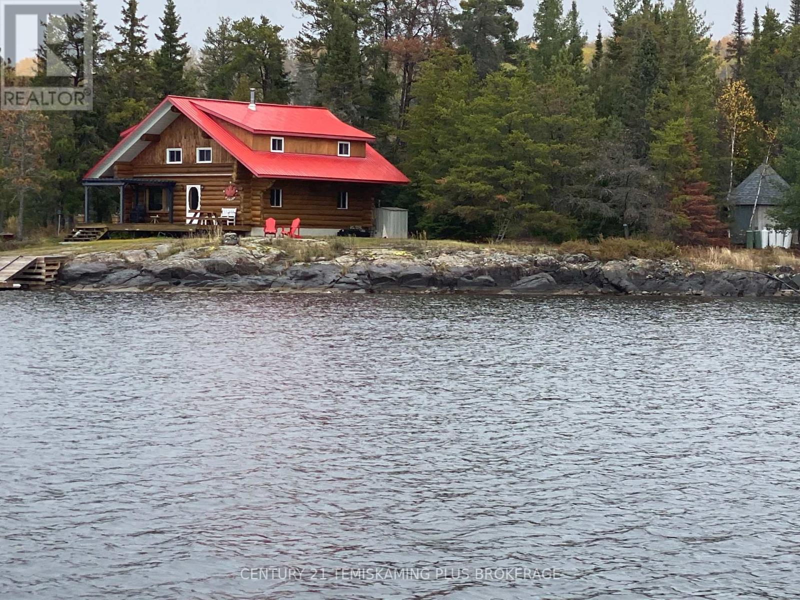 1 Weekes Island, Englehart (Central Timiskaming), ON - Outdoor With Body Of Water With Deck Patio Veranda