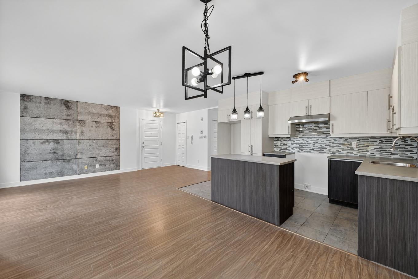 Salon - 100-16370 Rue Sherbrooke E., Montréal (Rivière-Des-Prairies/Pointe-Aux-Trembles), QC - Indoor Photo Showing Kitchen With Upgraded Kitchen