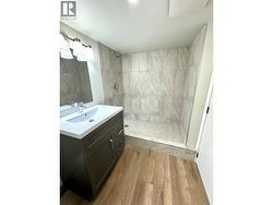 Basement bathroom with walk in shower -