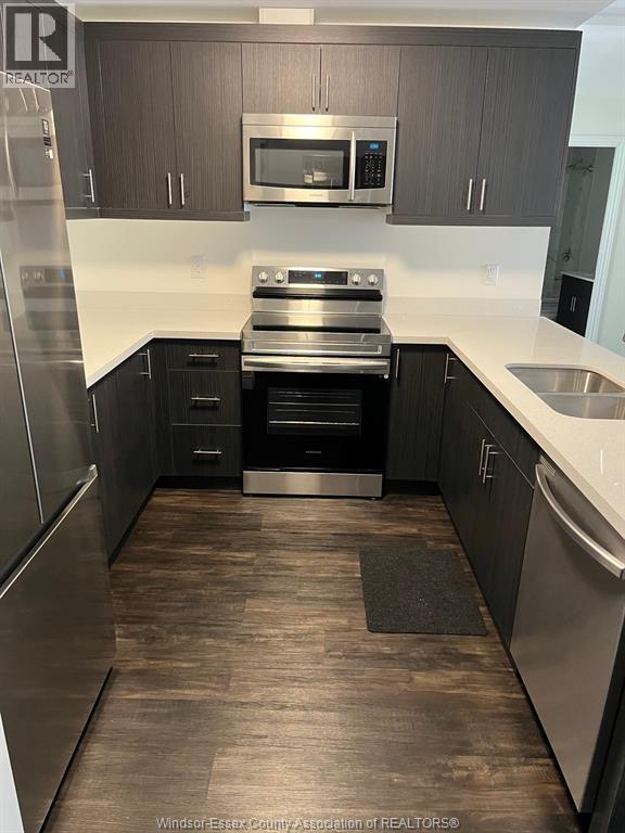1489 Banwell Road Unit# 427, Windsor, ON - Indoor Photo Showing Kitchen With Stainless Steel Kitchen With Double Sink With Upgraded Kitchen