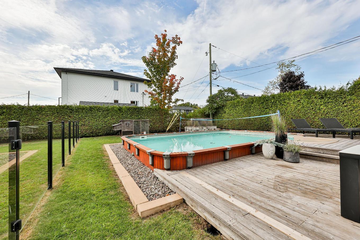 Pool - 12115 Rue Paul-Sauvé, Mirabel, QC - Outdoor With Above Ground Pool
