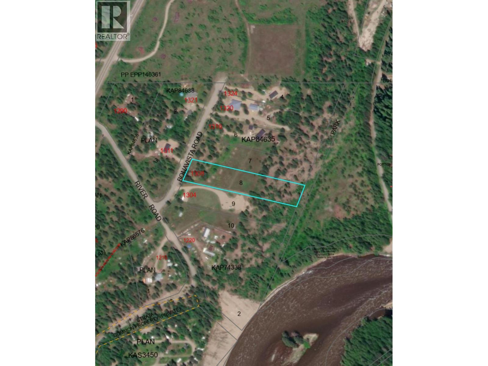 Parcel Map of Lot 8 - 1308 Bonavista Road, Christina Lake, BC