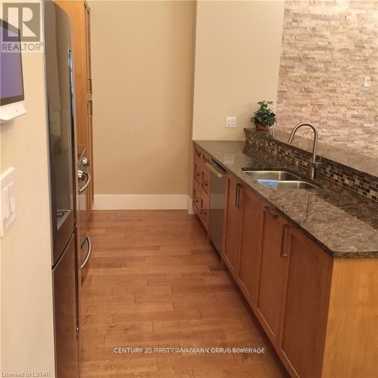 411 - 1705 Fiddlehead Place, London North (North R), ON - Indoor Photo Showing Kitchen With Double Sink