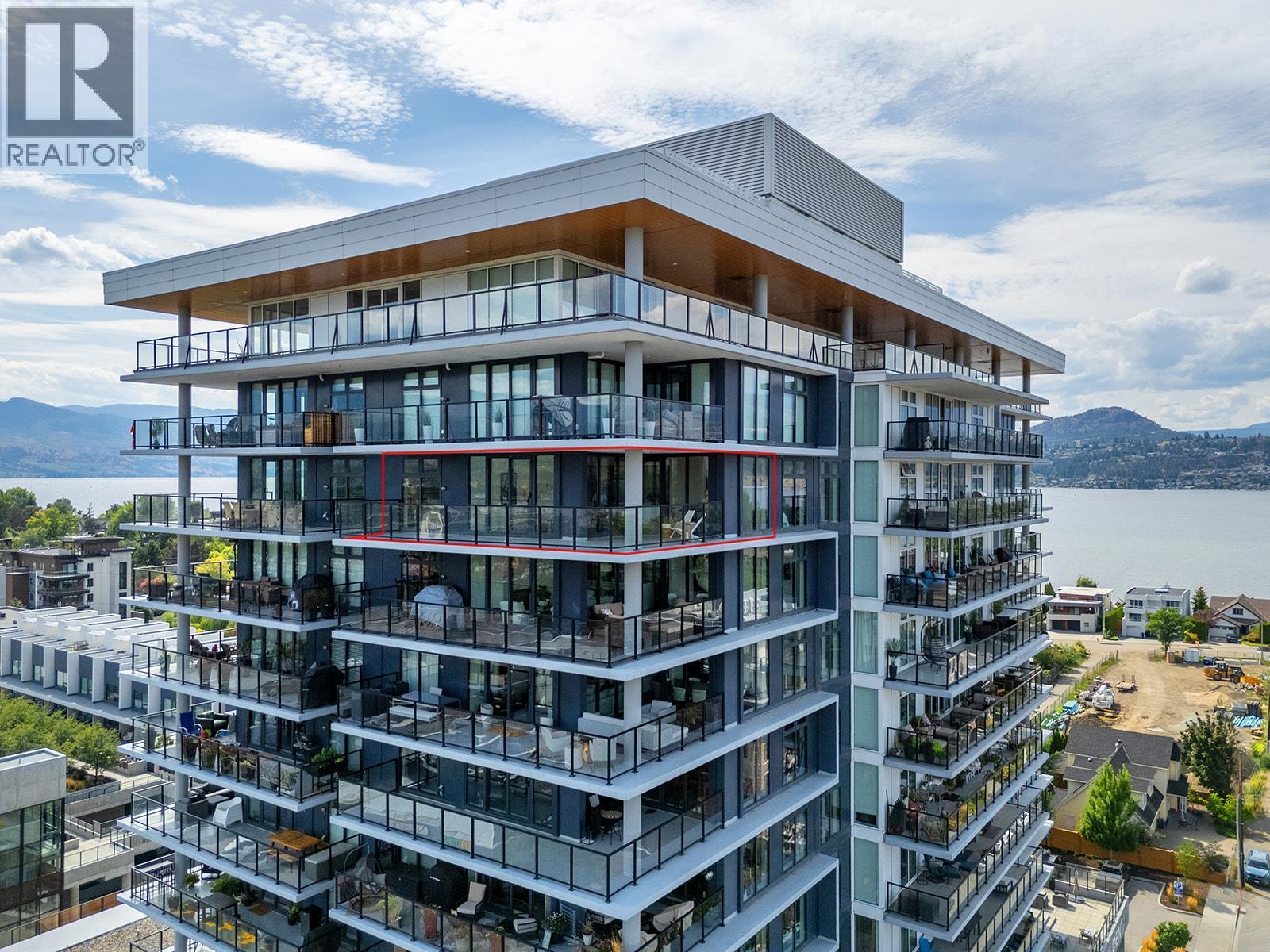 485 Groves Avenue Unit# 1201, Kelowna, BC - Outdoor With Body Of Water With Balcony