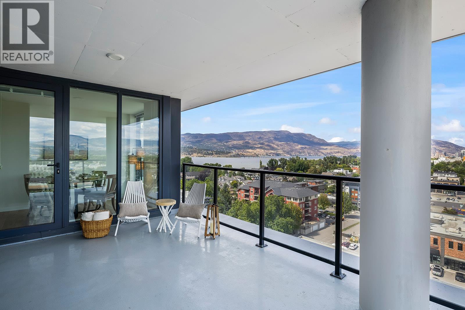 485 Groves Avenue Unit# 1201, Kelowna, BC - Outdoor With Balcony With View With Exterior