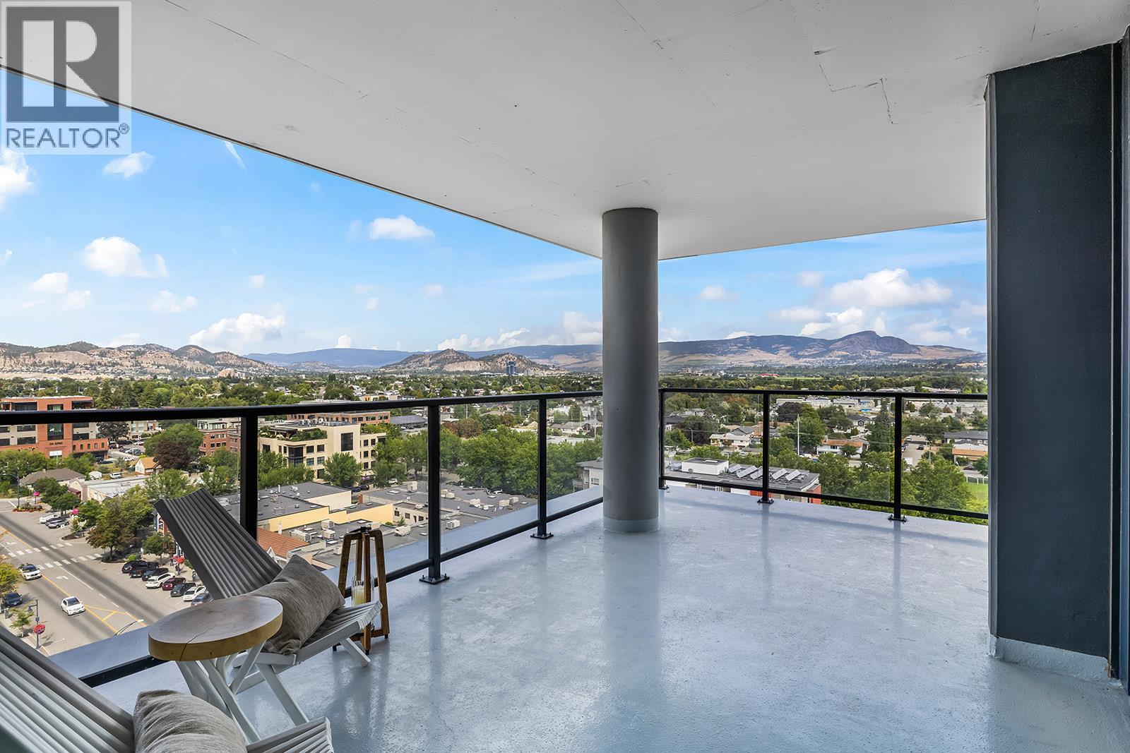 485 Groves Avenue Unit# 1201, Kelowna, BC - Outdoor With Balcony With View With Exterior